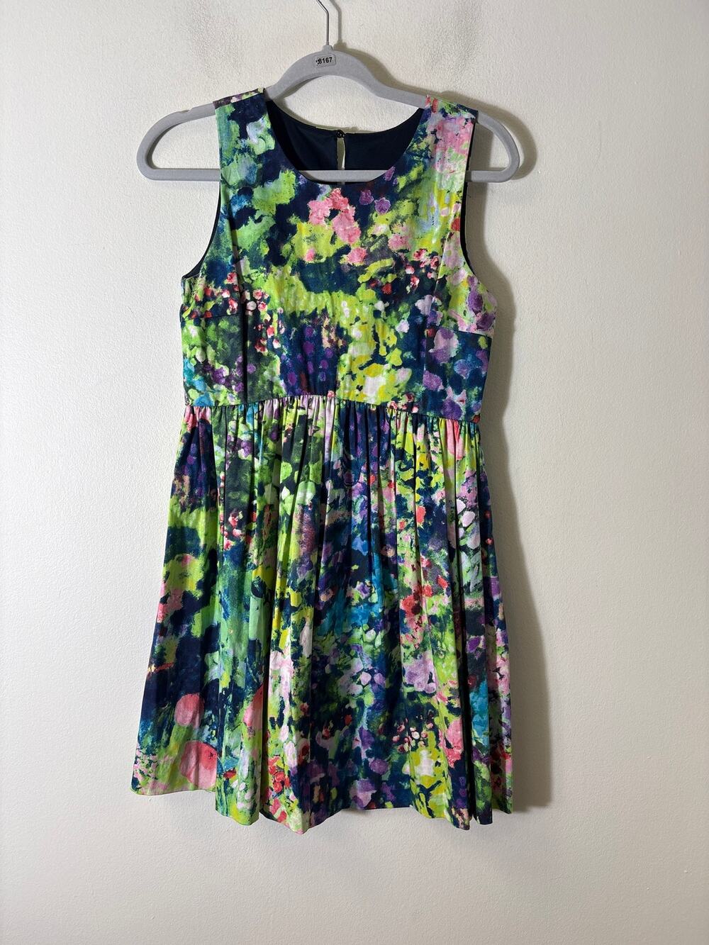 Zara Basic Floral Watercolor Sleeveless Mini Dress Sz S